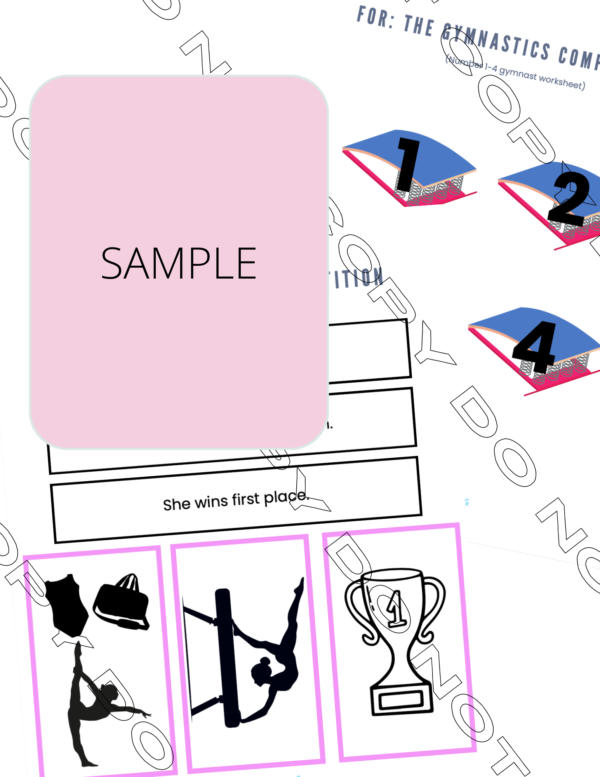 gymnastics langauge arts activity pack