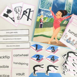 gymnastics themed language arts learning pack (homeschooling, elementary school resources)